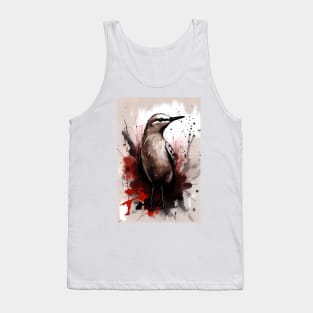 Brown Noddy Bird Painting Tank Top